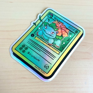 2&quot;x3&quot; 1st Edition Holographic Venusaur Sticker | Vinyl Waterproof Decal
