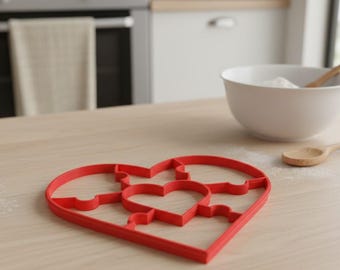Foremka do ciastek w kształcie serca w kształcie serca