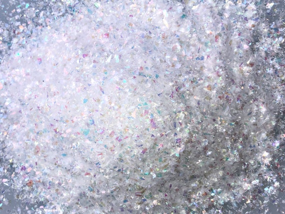 Iridescent Snow Glitter Flakes