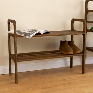 KUVAN Entryway Bench Mid-Century, Shoe Storage, Scandinavian