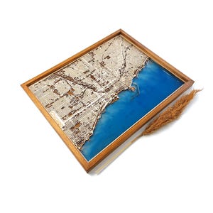 Your City, Anniversary Gift, Wooden Epoxy Map | Wood & Epoxy