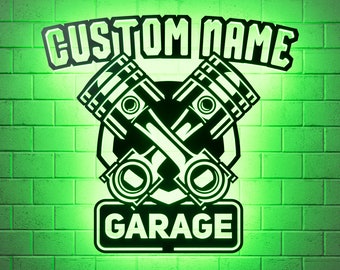 Custom Garage Metal Design RGB Led Wall Sign