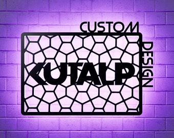 Custom Symbol Name Logo Design RGB Led Wall Sign