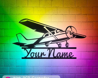 Cessna LED Neon Wall Art for Pilots and Aviation Lovers