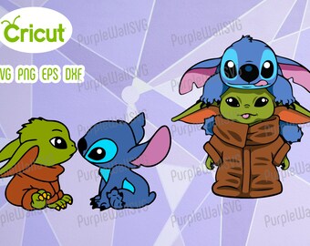 Stitch And Baby Yoda Etsy Stitch And Baby Yoda Etsy
