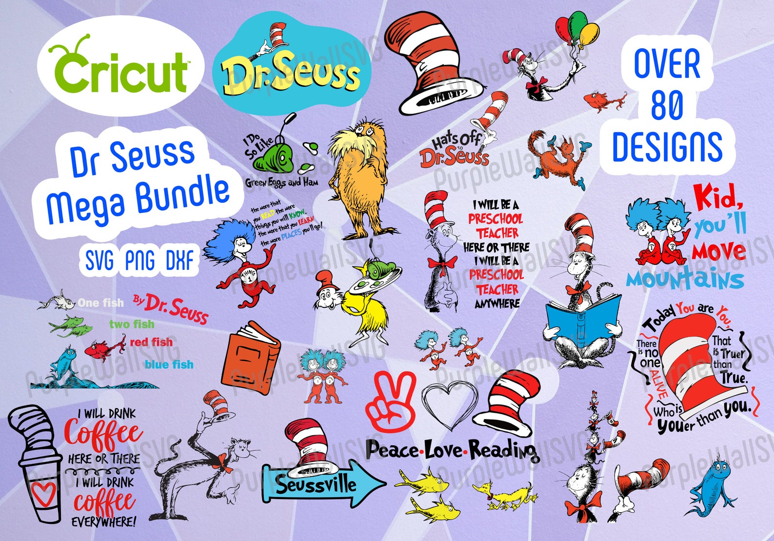 Download Dr Seuss SVG PNG Bundle Cricut Cut Files Layered Print and ...