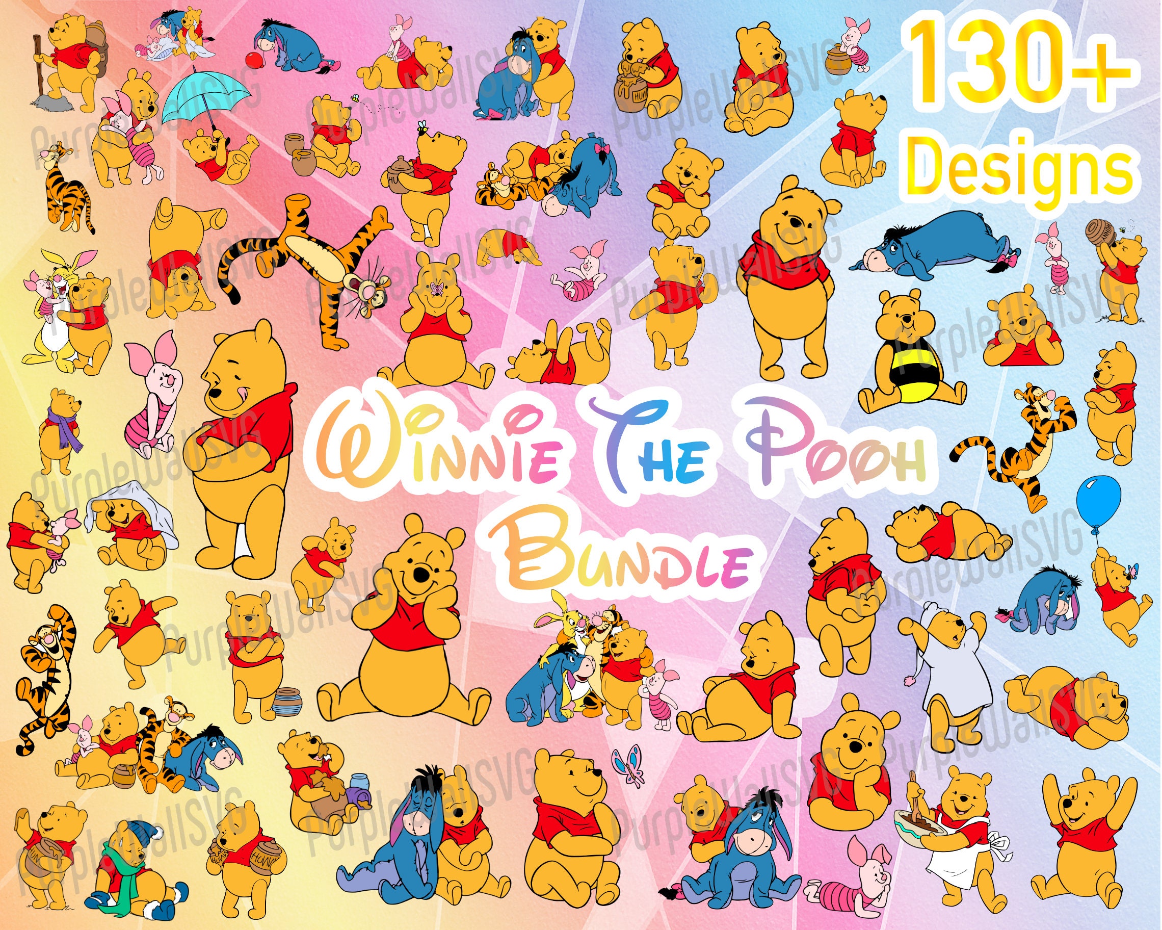130 Winnie the Pooh LAYERED SVG Designs / Pooh Svg Png Bundle - Etsy