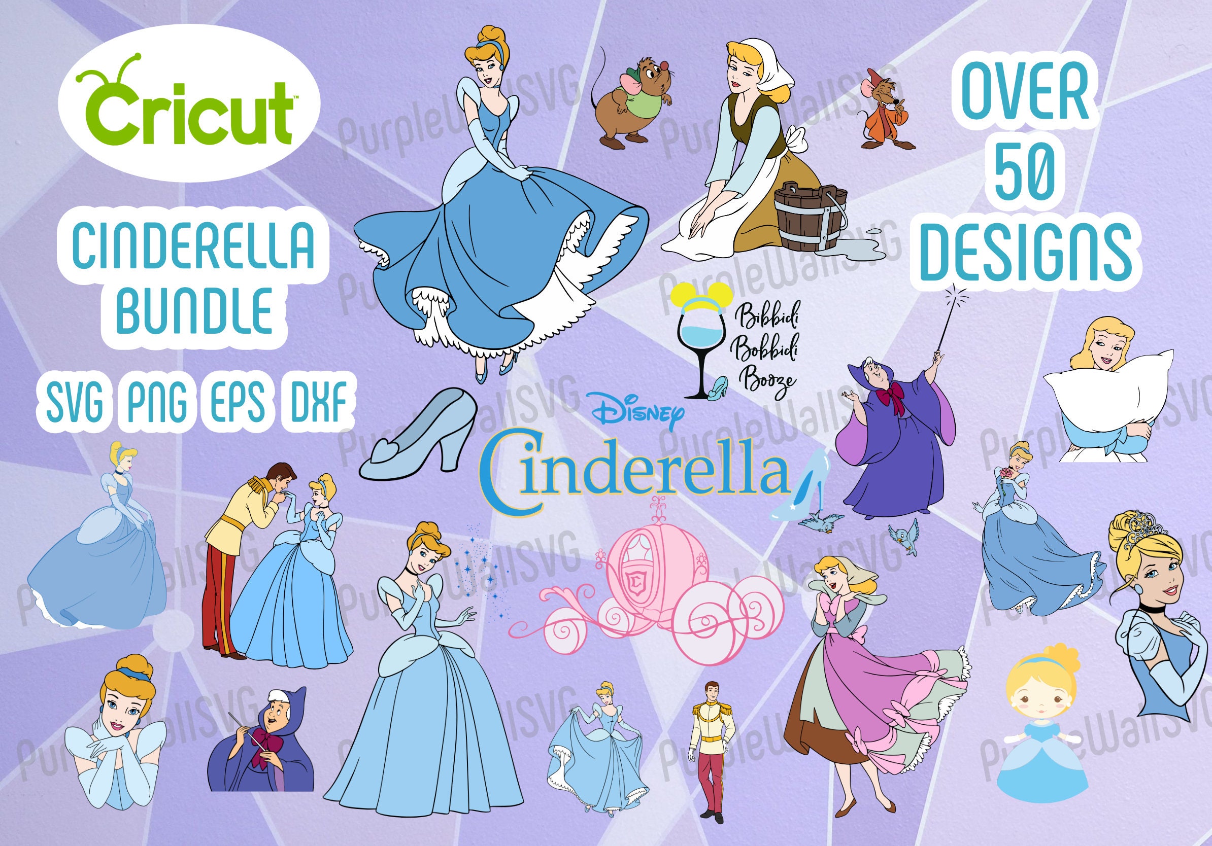 Download Cinderella Svg Layered Bundle Disney Svg Bundle Glass Etsy