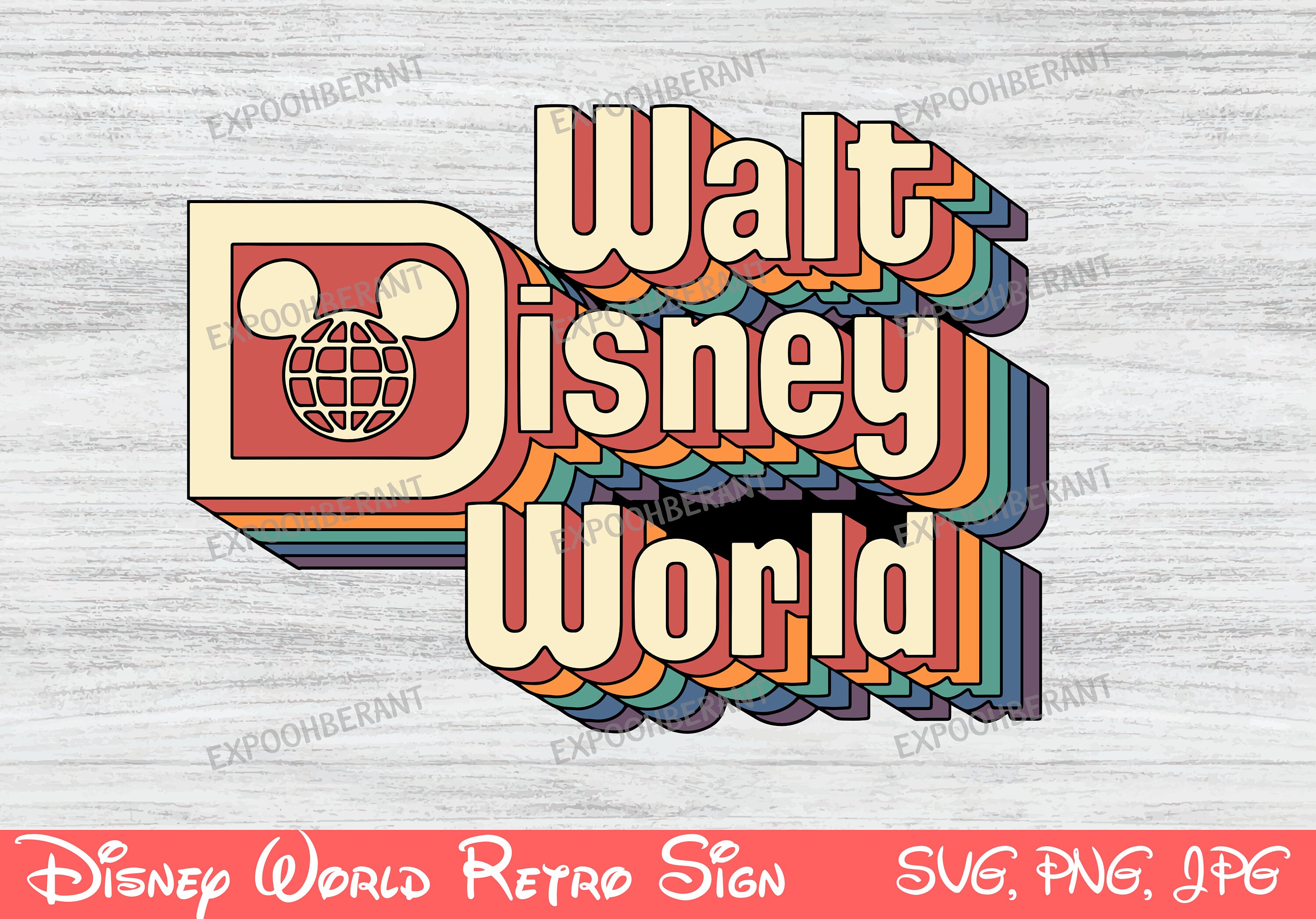 Download Disney World Sign Svg Disney Retro Logo Svg Disney Parks Etsy