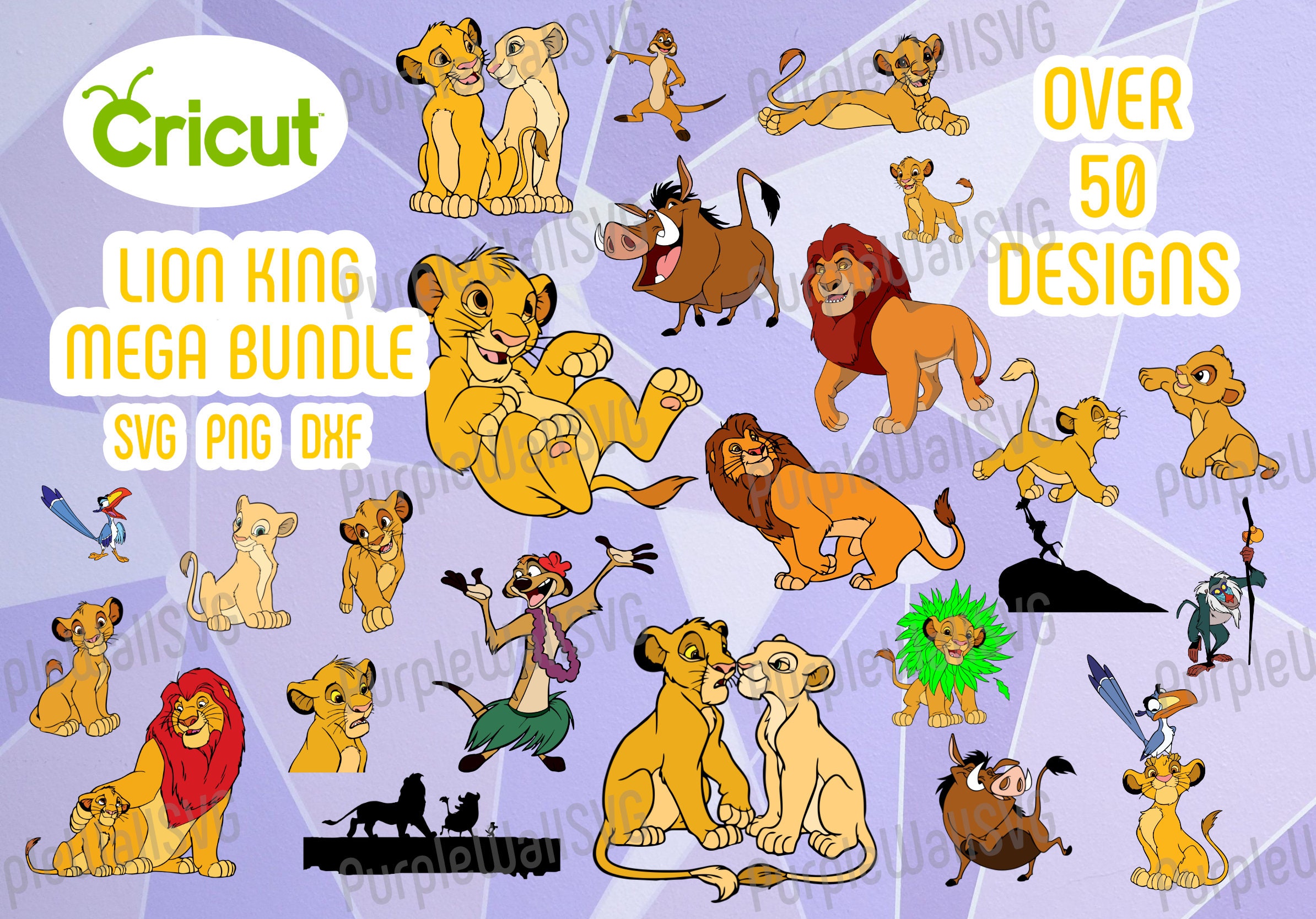 Lion King SVG LAYERED Bundle Cricut Files, Simba SVG, Disney png, Hak…