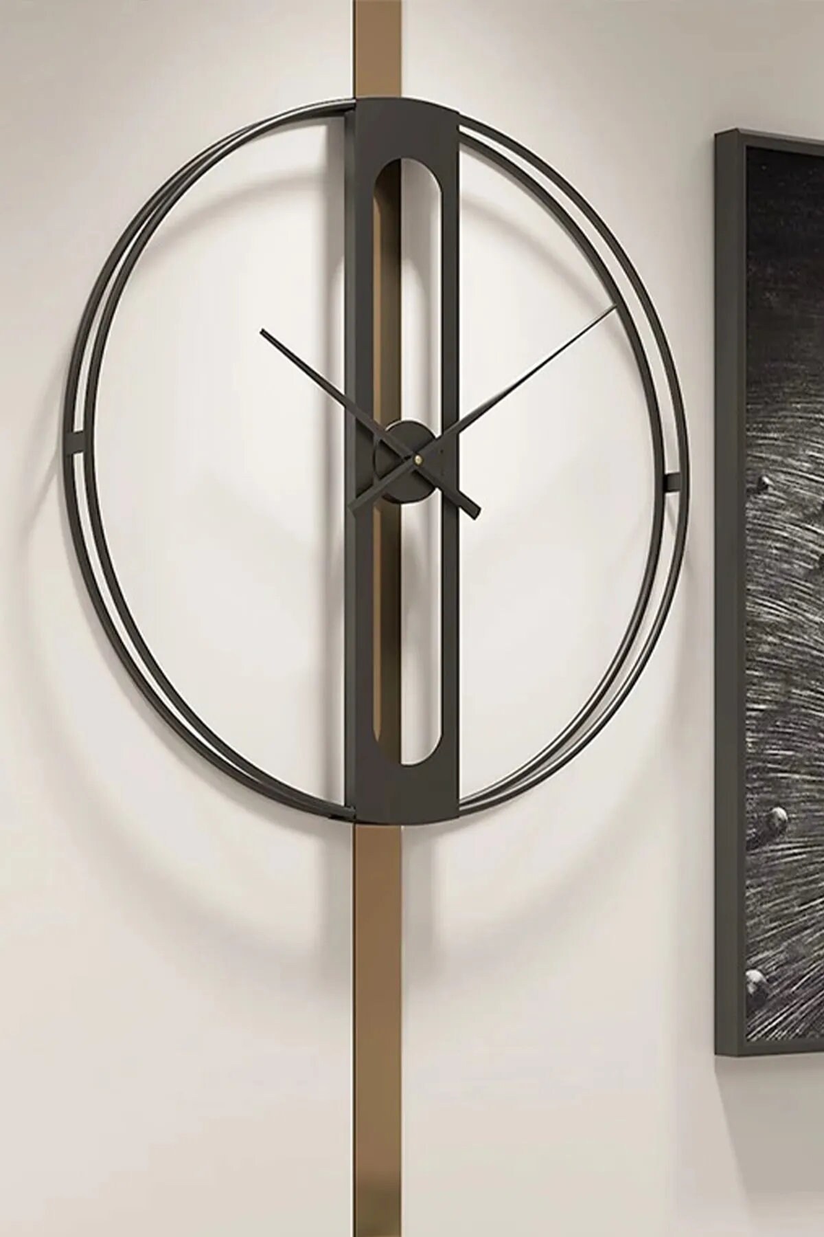 Minimal Modern Metal Wall Clock Art Decoration Non Tickling Horloge