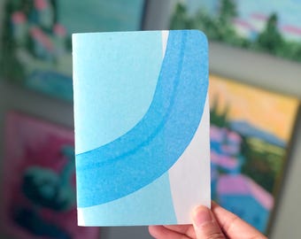 Cuaderno A6 de tapa blanda hecho a mano - Cuaderno de escritura / Cuaderno de bocetos de bolsillo / Diario de papel en blanco