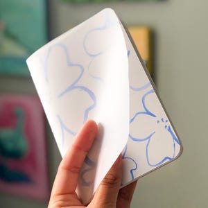 A6 Handmade soft cover notebook- Pocket Sketchbook | Floral Pocket Notebook | Handmade Journal Gift