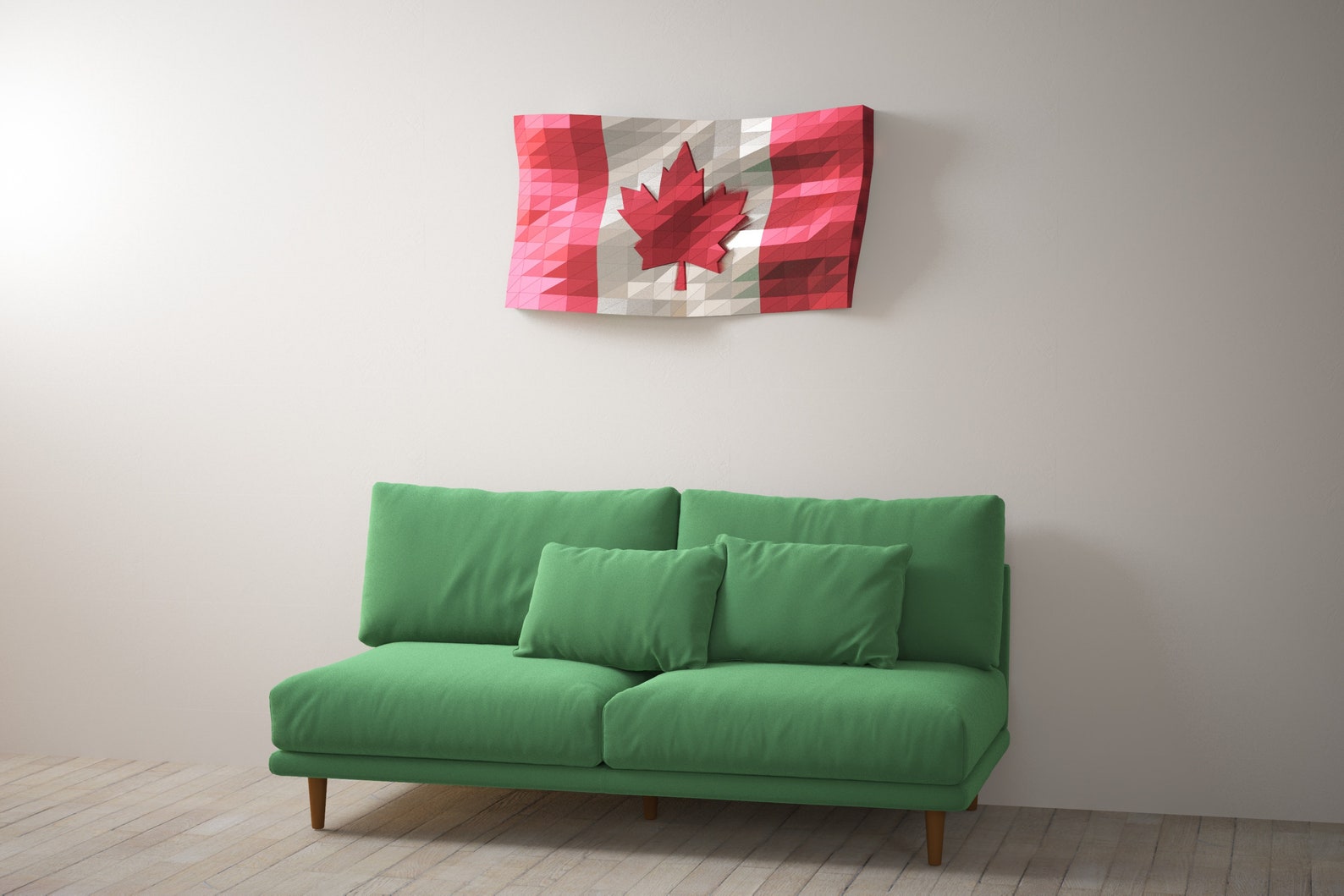 Flag of Canada 3D Wall Decor PDF Template