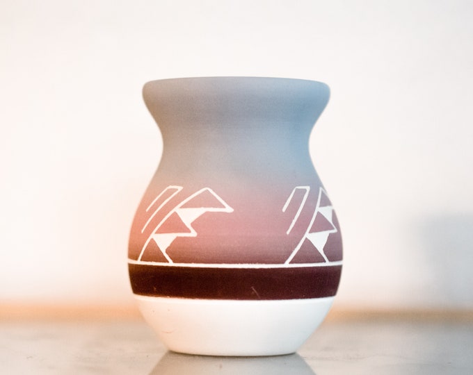 Vintage Sioux Pottery Vase Artist Signed Etsy