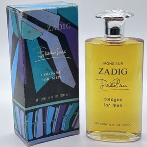 Monsieur Zadig (1971) by Emilio Pucci, Eau de Cologne for Men cc/ml 200/6 fl.oz Splash (not spray) Absolute Rarity Pre bar-code