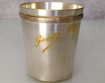 Vintage silver plated cup Silvered cup by Gérard