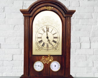 Reloj, barómetro, reloj de pared hygrómetro reloj pared de madera barómetro reloj de pared y estación meteorológica