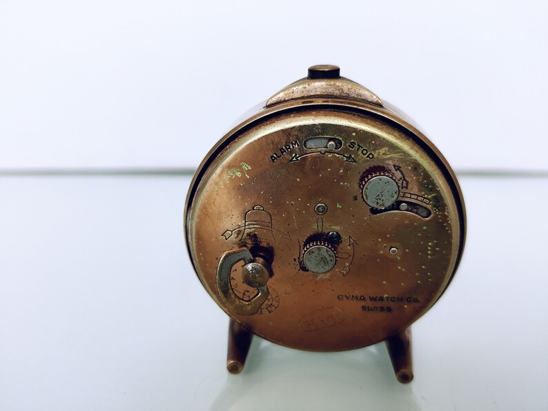 Vintage CYMA Alarm Clock Art Deco Cyma Swiss Made 7 Jewels 50s Etsy