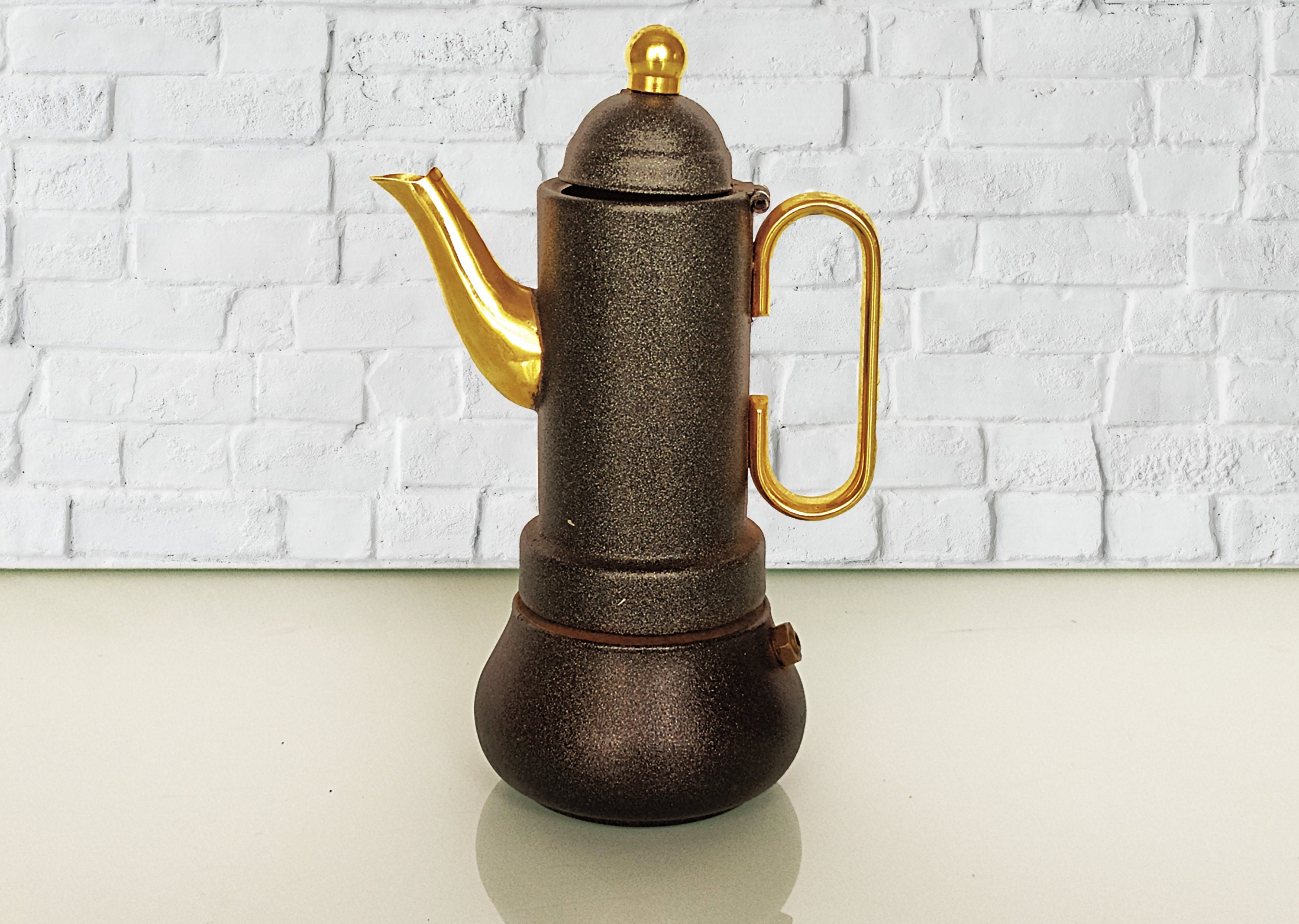 Small Vintage Coffee Maker Black Coffee Maker With Golden Etsy