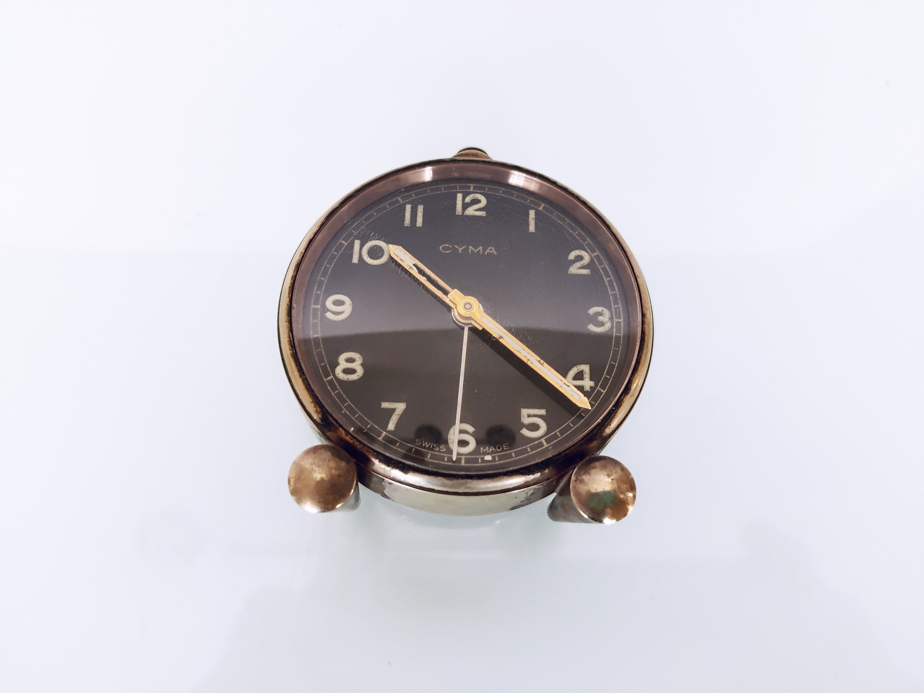 Vintage CYMA Alarm Clock Art Deco Cyma Swiss Made 7 Jewels 50s Etsy