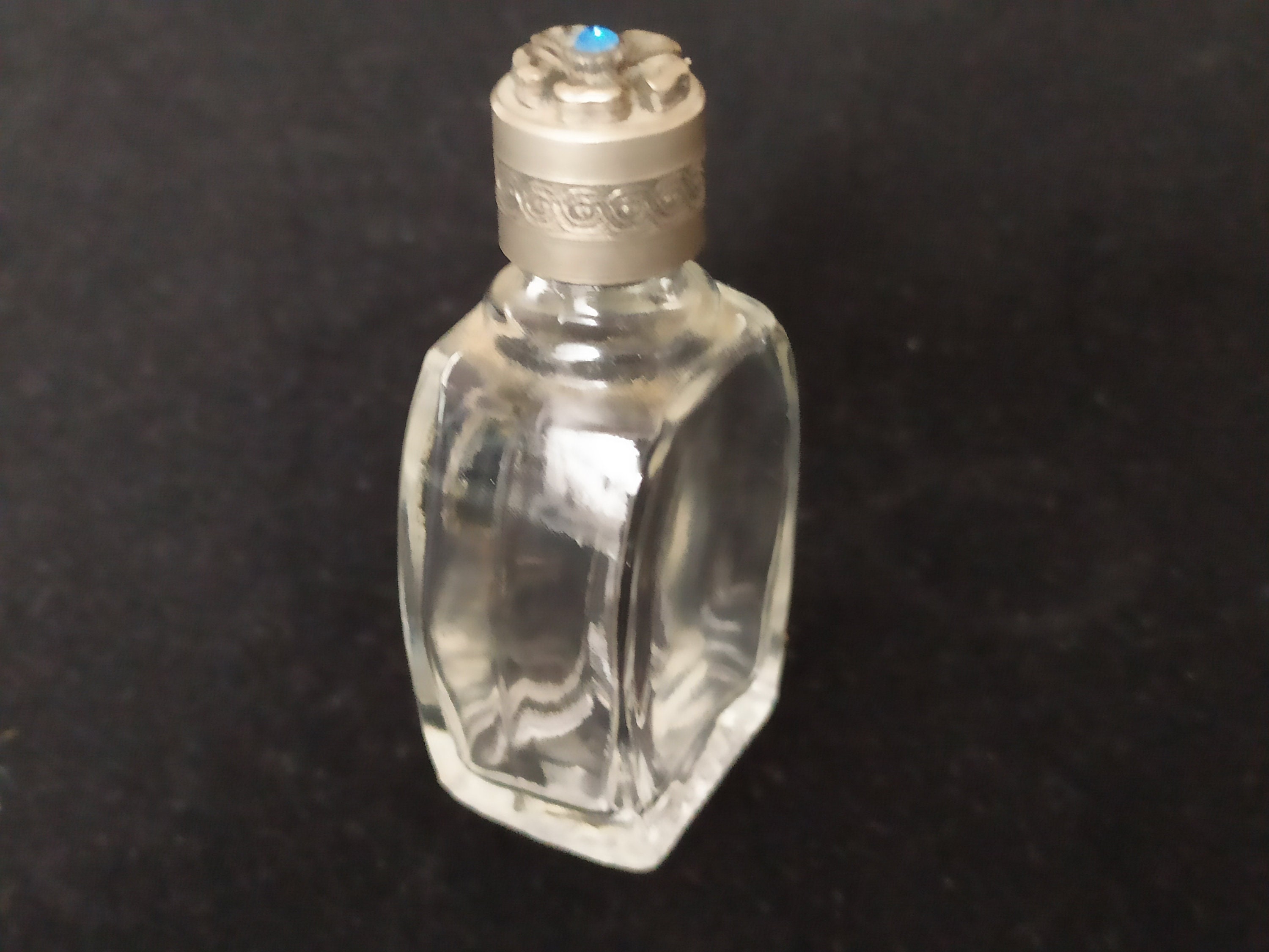 Vintage Glass Bottle Metal Screw Cap Perfume Small Glass - Etsy