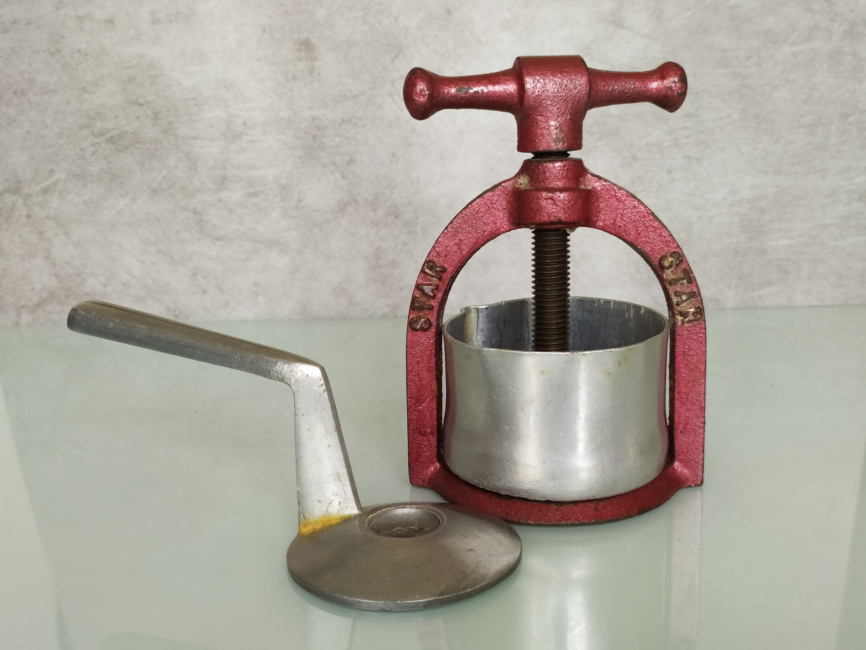 Vintage meat juice press Cast iron meat press Star Italian Etsy