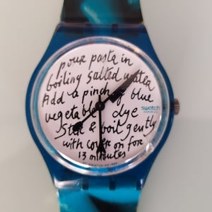 Swatch &quot;Blue pasta&quot;, unworn wristwatch.
