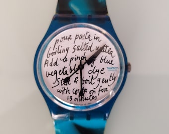Swatch "Blue pasta", orologio da polso non indossato.