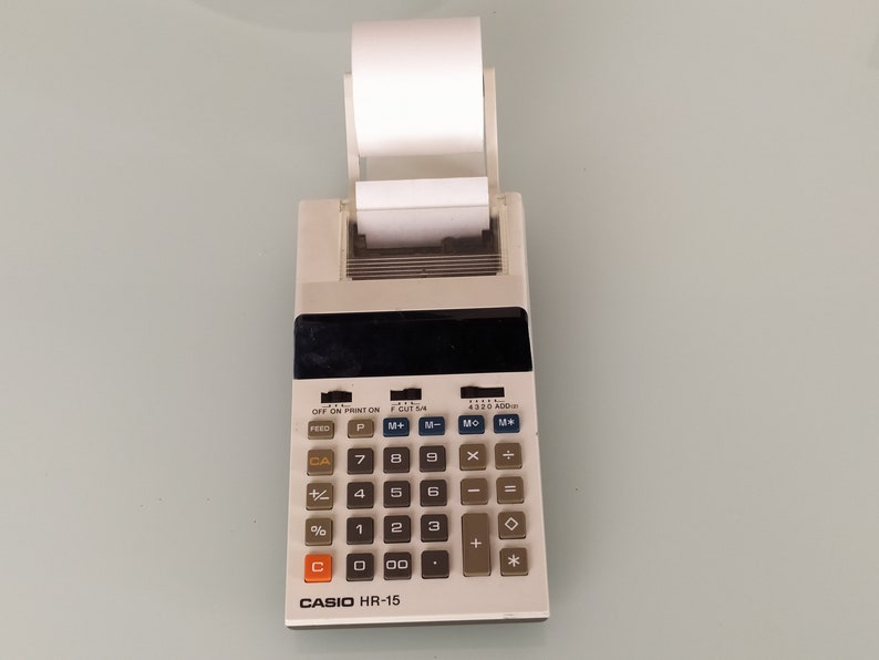 Casio calculator Mini printing calculator Vintage printing calculatore image 4