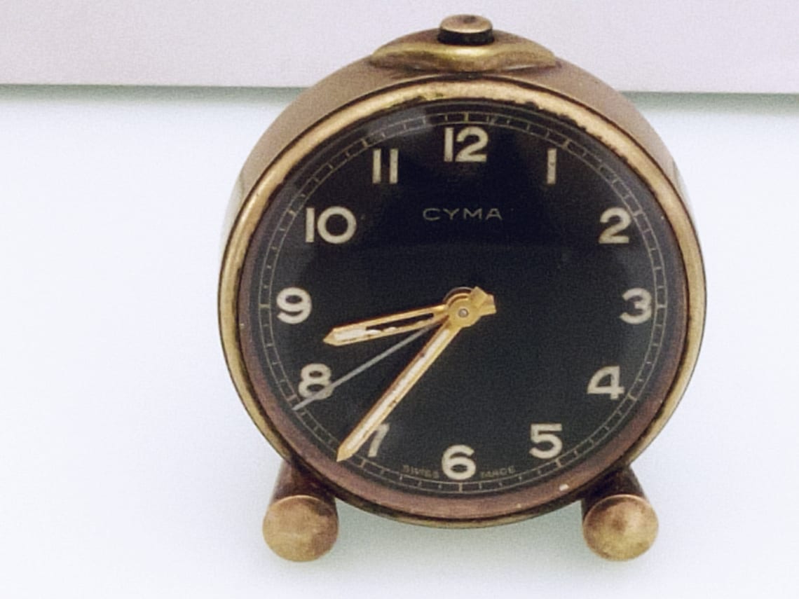 Vintage CYMA Alarm Clock Art Deco Cyma Swiss Made 7 Jewels 50s Etsy
