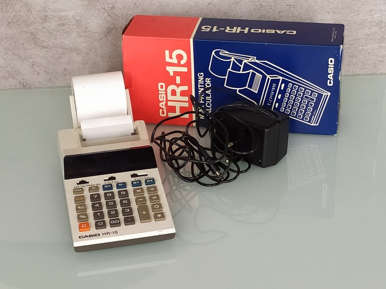 Casio calculator Mini printing calculator Vintage printing calculatore image 1