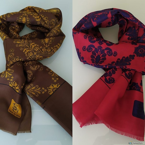 Vintage Scarf by Diana De Silva, Men's Scarf by D… - image 10