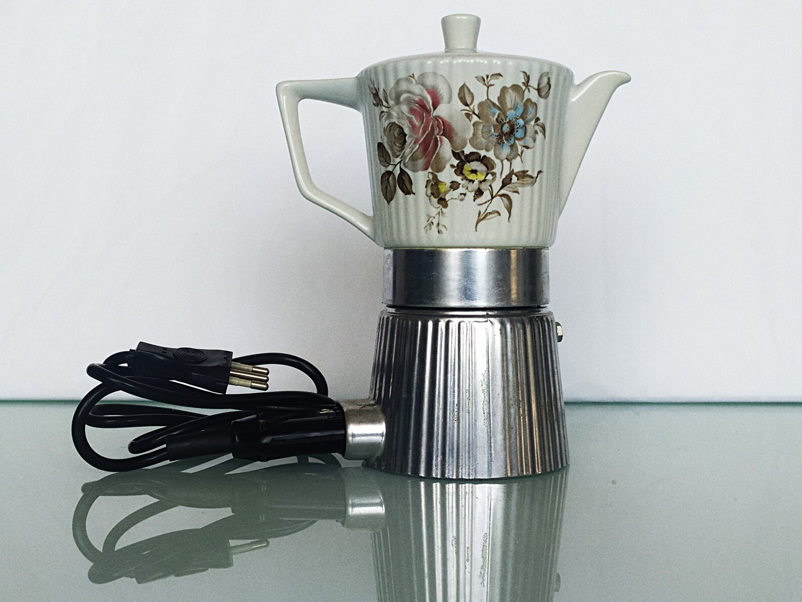 Vintage Electric Coffee Maker Ceramic And Aluminum Coffee Etsy