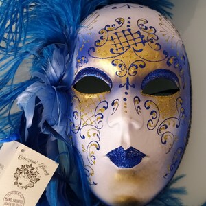 Original  Venetian mask, Papier mâché mask  woman's face.