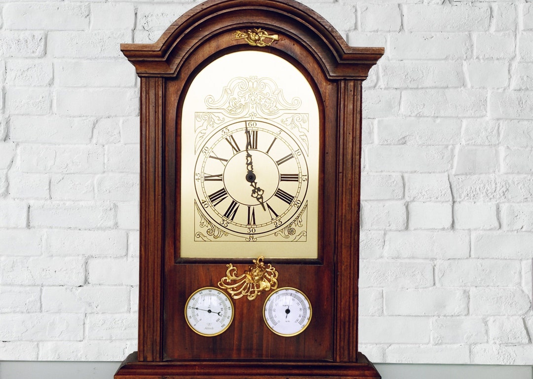 Clock, Barometer, Hygrometer Wall Clock Wooden Wall Barometer Wall