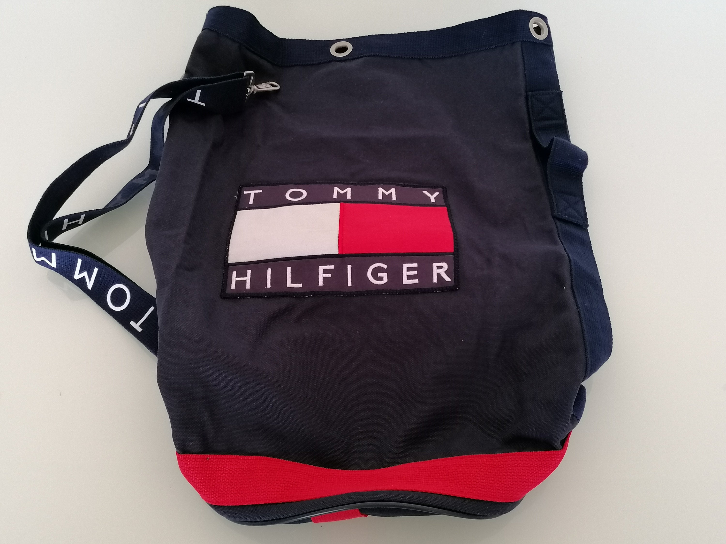 Vintage Tommy Hilfiger 90s Backpack Large Travel Bag - Etsy