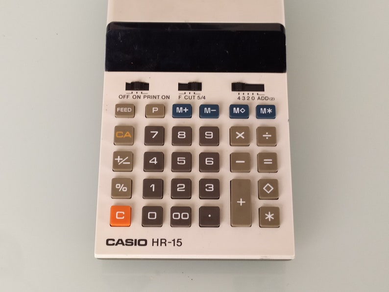 Casio Calculator Mini Printing Calculator Vintage Printing Etsy