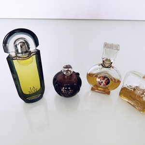 Four Small Factice Bottles, Various Dummy Poison, J' ai Osé, Bal a Versailles, La Nuit No perfume Inside image 9