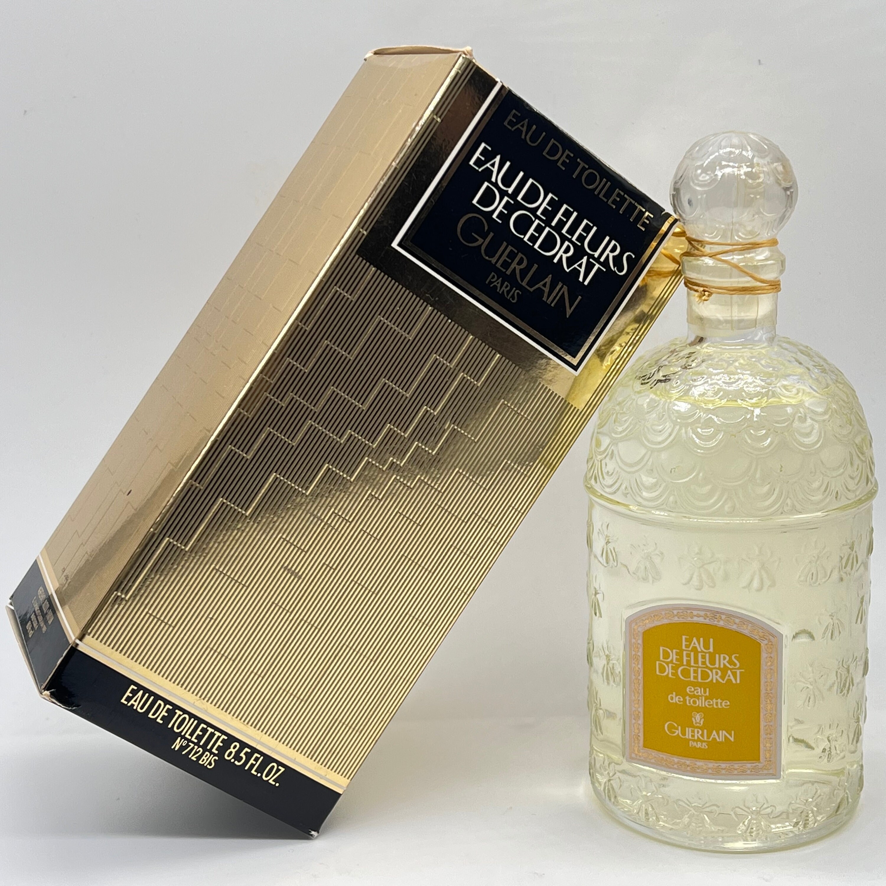 Vintage Guerlain Eau De Fleurs De Cedrat, Bees Bottle, 8.5 Fl.oz
