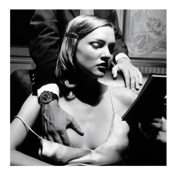 Vintage Poster, Helmut Newton, Nudeart Woman Photography, Original Printed On Canvas, Without Frame