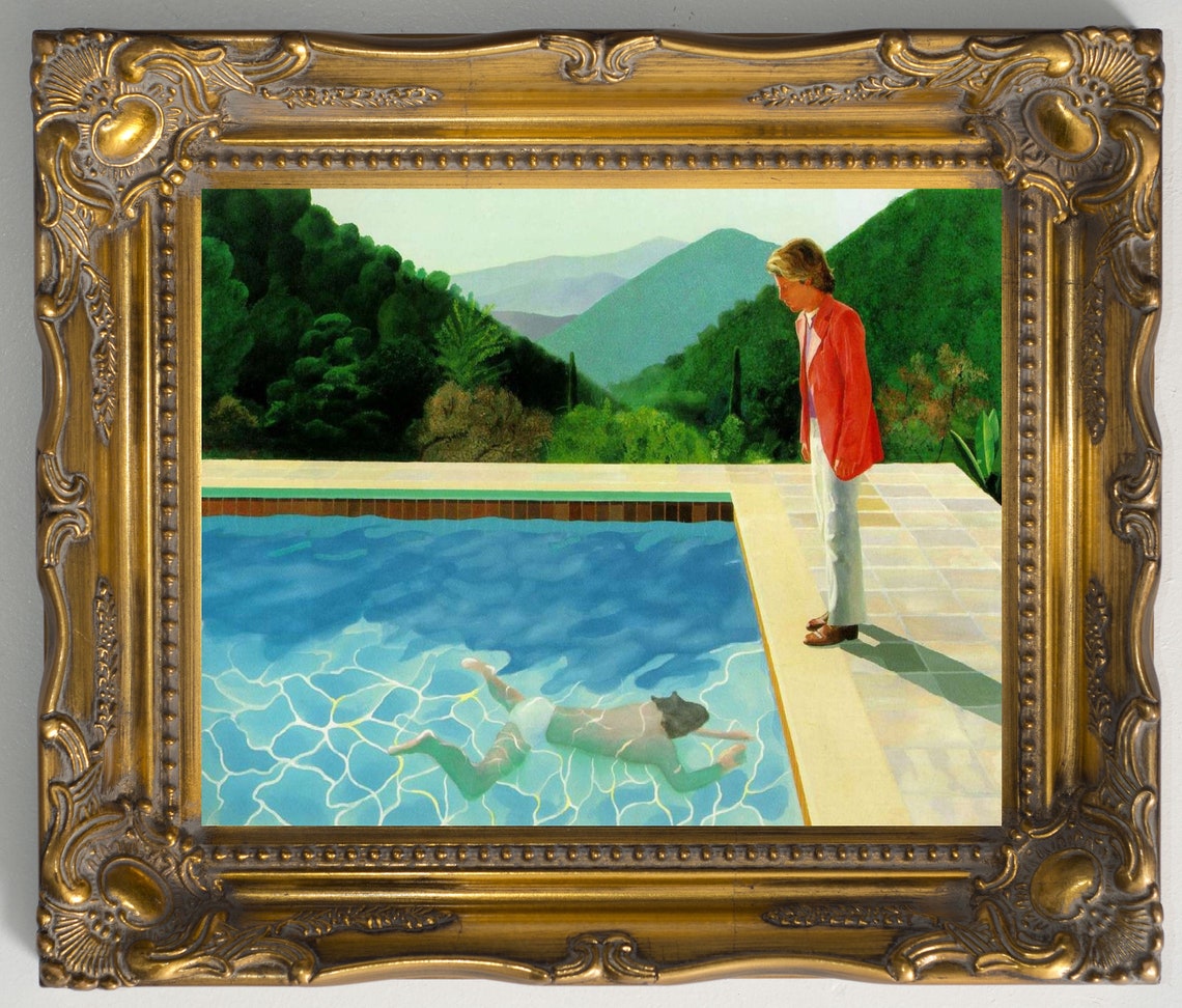 Swimming Pool 1972 David Hockney Original Canvas Art Etsy