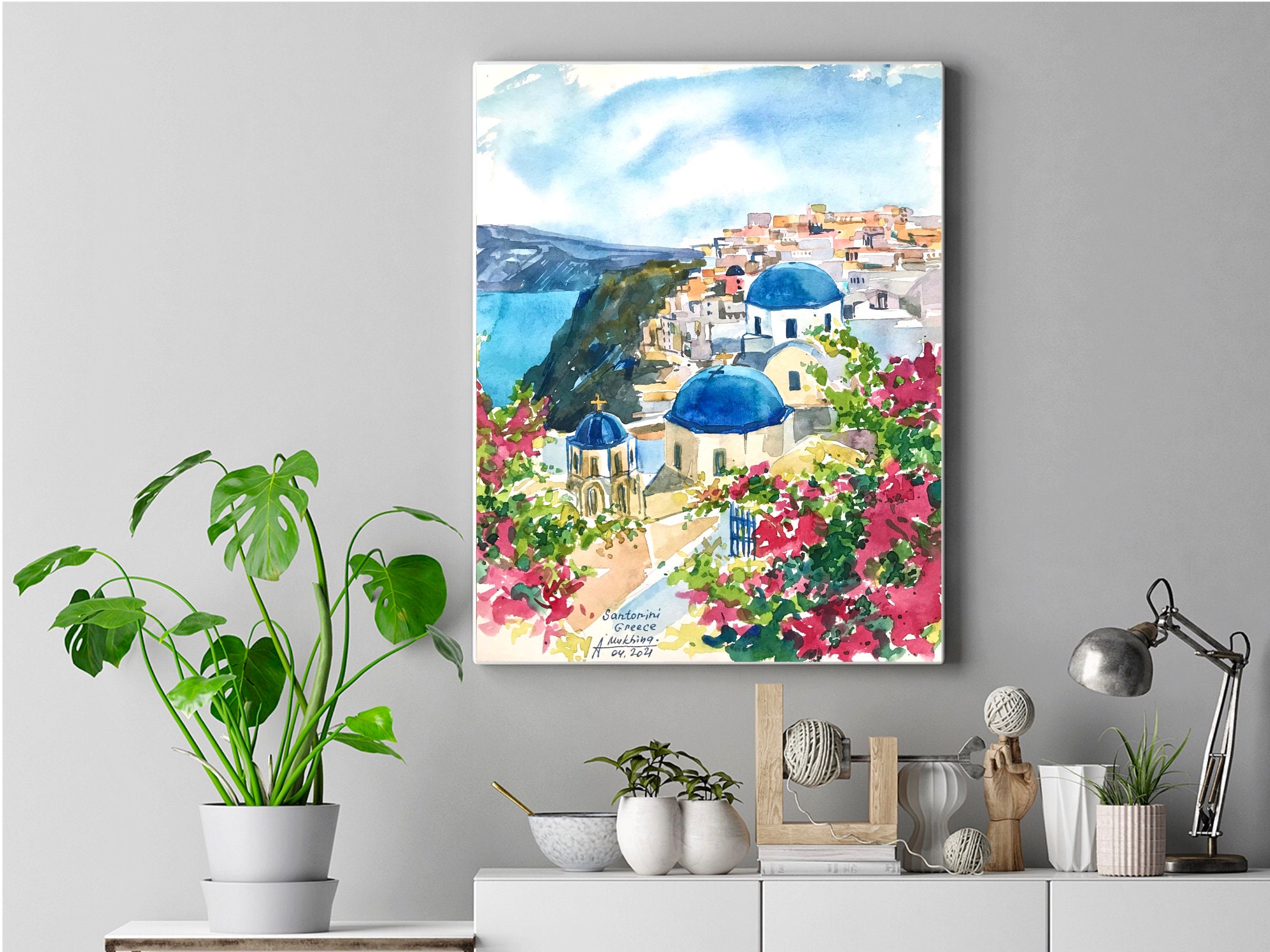 絵画　ギリシャ　スペイン　海　アート