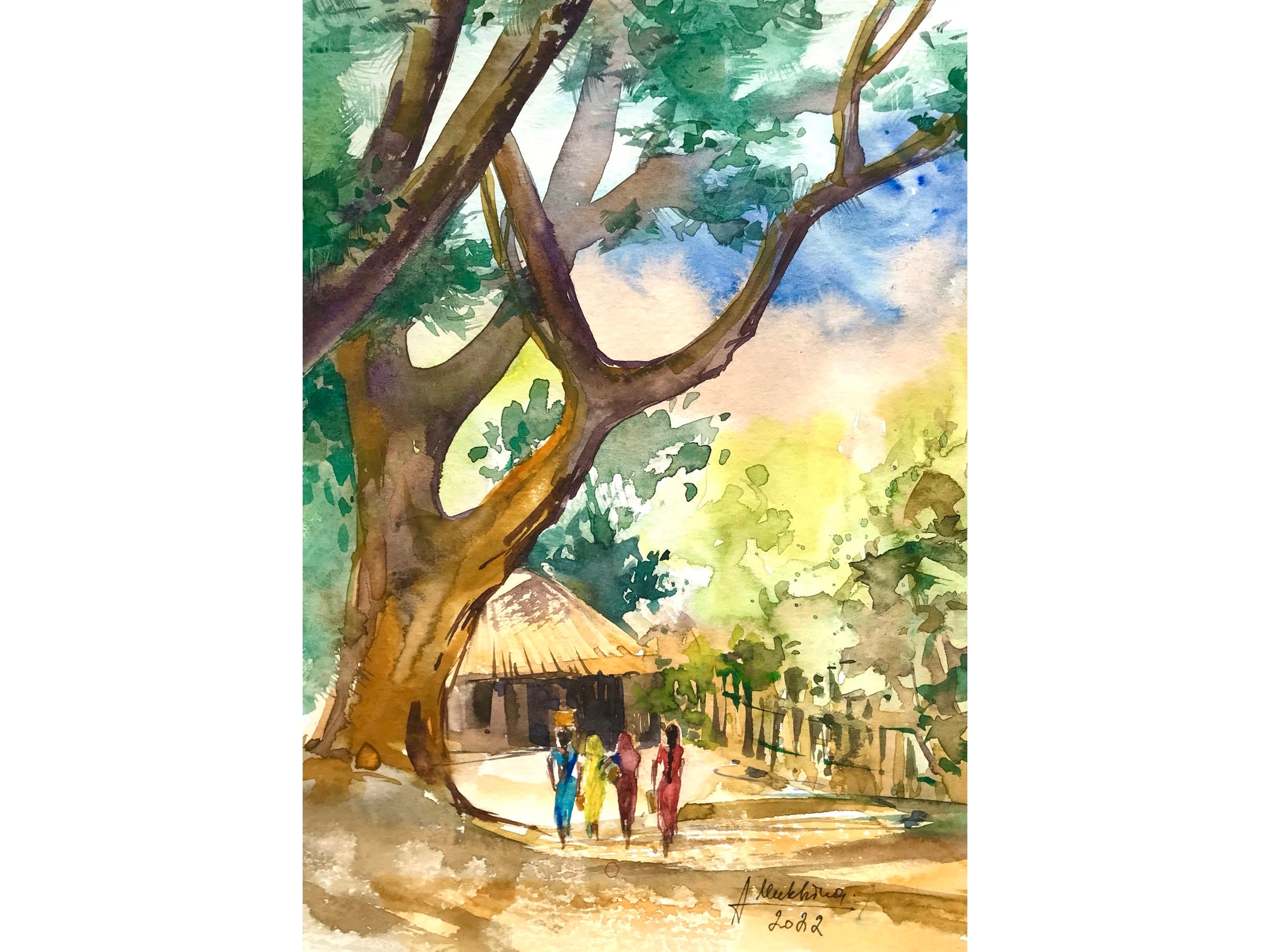 Indian Village Painting