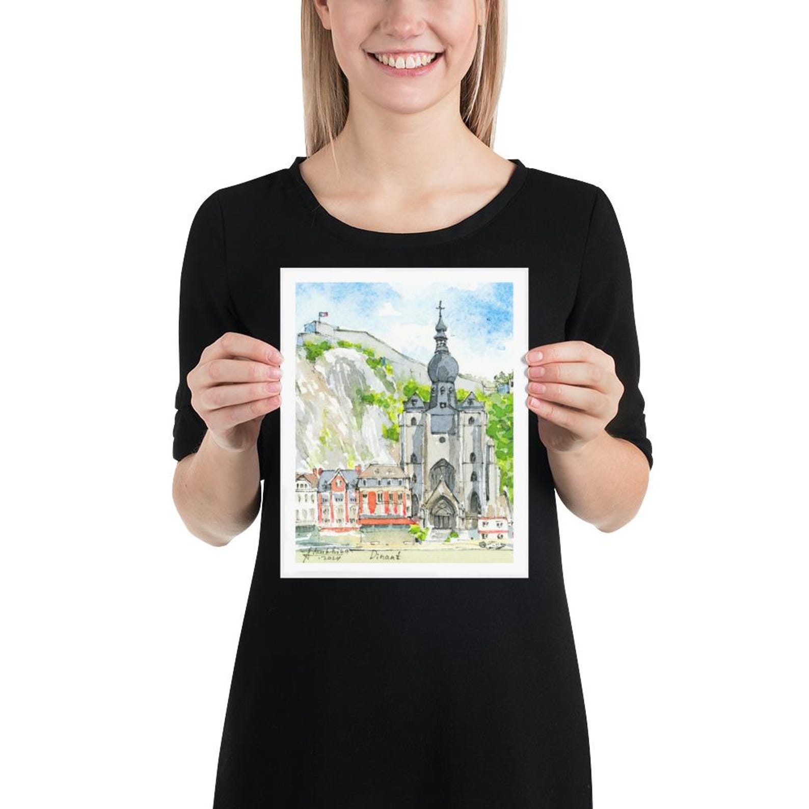 Dinant Castle Watercolor Art Print, Belgium Wall Art - Etsy