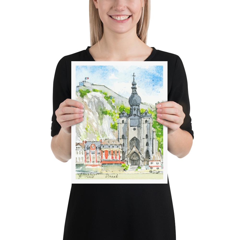 Dinant Castle Watercolor Art Print, Belgium Wall Art - Etsy