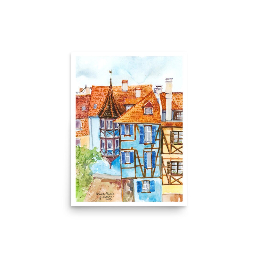 Colmar POSTER France Art PRINT From Original Watercolor Etsy