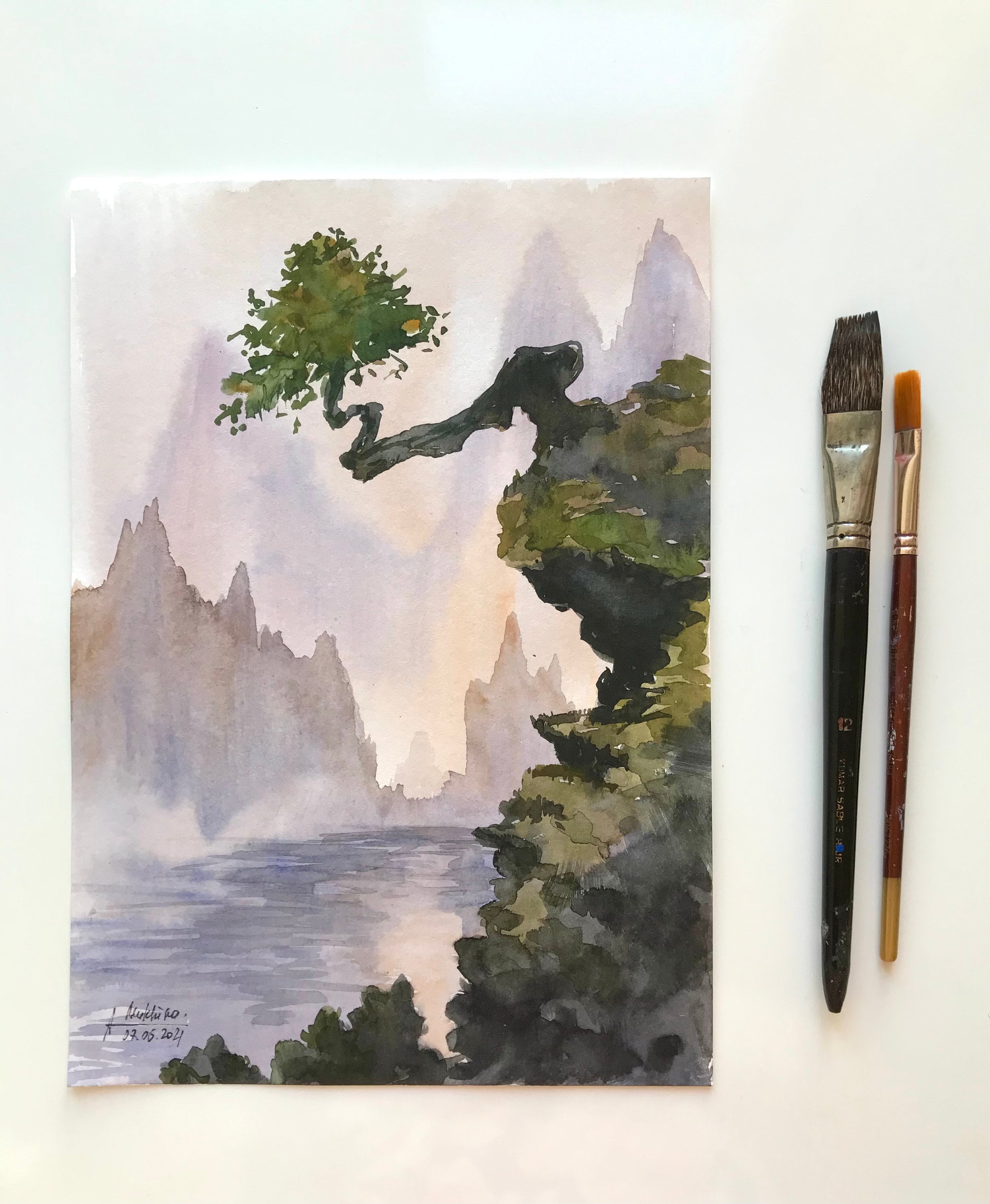 鉛筆手書き絵画盆栽の枝 鉛筆手書き絵画盆栽の枝 （大人のためのクラスから・鉛筆