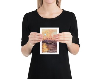 Varanasi India Poster from original watercolor painting by AnaMuStudio