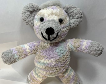 stuffed teddy bear, crochet bear, plush bear, nursery, gift